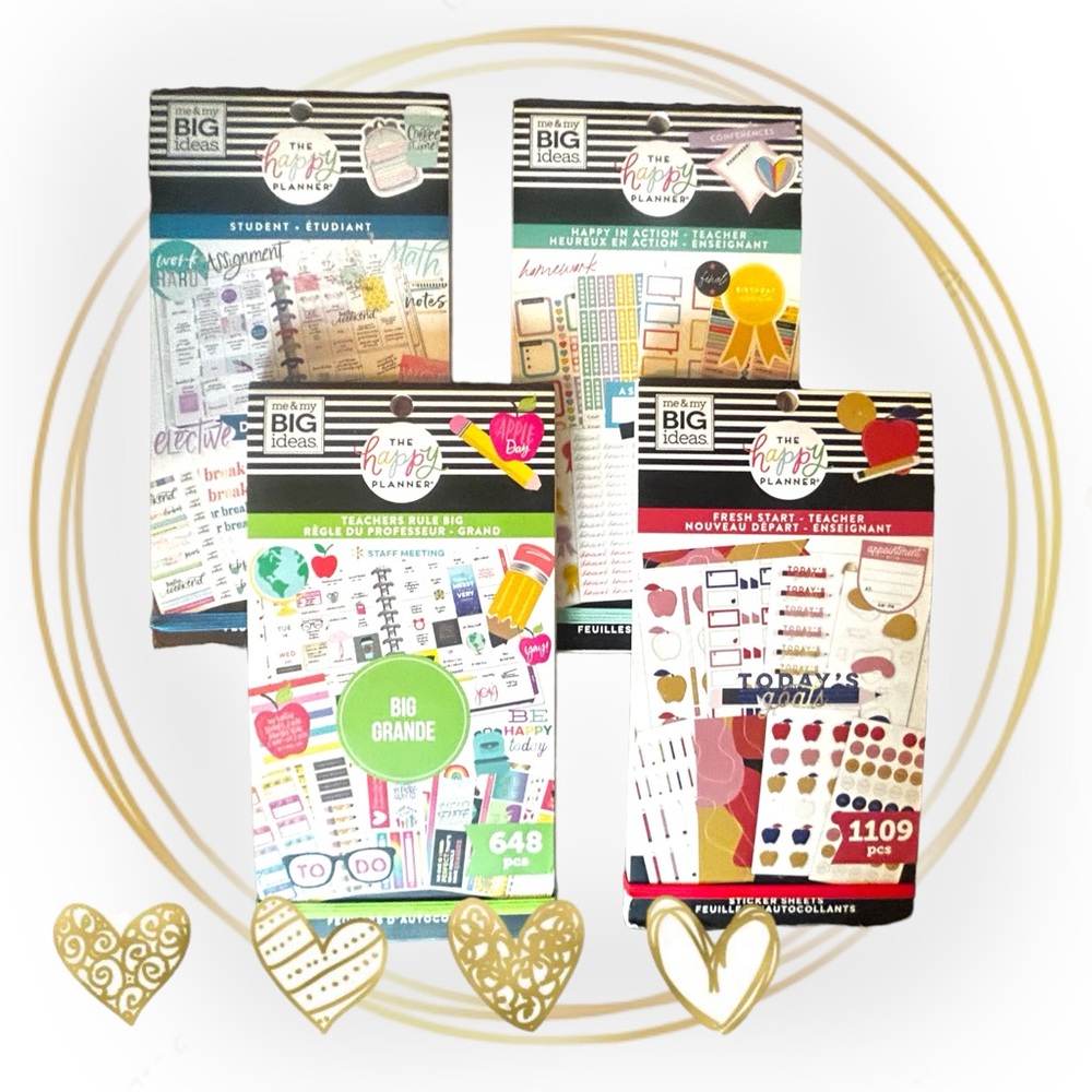 Four Brand New The Happy Planner Sticker Books Bundle